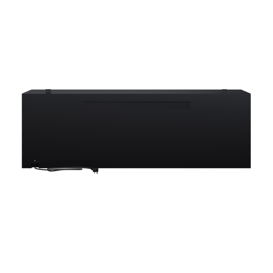 ALMOST PERFECT - Black 60inch WiFi Enabled Inset Electric Media Wall Fireplace - AmberGlo