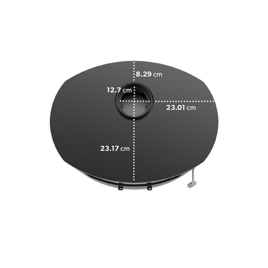 Round Cast Iron Log Burning Multi-Fuel Stove in Black - 6.9kW - AmberGlo