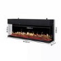 ONLY OPENED - Black 60inch Inset Electric LCD Display Media Wall Fireplace - AmberGlo