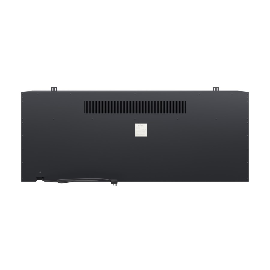 ONLY OPENED - Black 60inch Inset Electric LCD Display Media Wall Fireplace - AmberGlo
