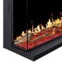 ONLY OPENED - Black 60inch Inset Electric LCD Display Media Wall Fireplace - AmberGlo
