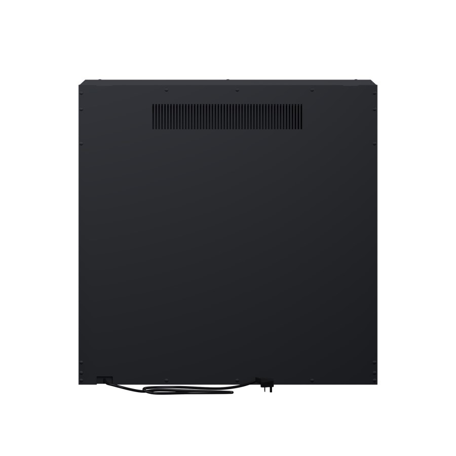 Black 3-Sided Inset Electric Media Wall Smart Fire Place - 30 Inch - AmberGlo
