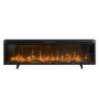 GRADE A3 - Black Slimline Inset Electric Media Wall Smart Fire Place - 60 Inch - AmberGlo