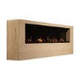 Wall-Mounted Electric Fire with Oak Surround - 70 Inch - AmberGlo
