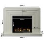 Cream Fire Surround and Electric Fire with Logs - AmberGlo
