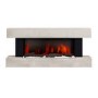 Stone-Effect Wall-Mounted Electric Smart Fire Place with Surround - 52 Inch - AmberGlo