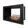 Double-Sided Bioethanol Fireplace in Black - 27 Inch - AmberGlo