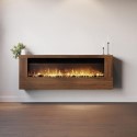 AGL095 Wall-Mounted Electric Fire with Walnut Surround - 60 Inch - AmberGlo