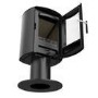 Floating 5.1kW Log Burner Multi-Fuel Stove in Black - AmberGlo