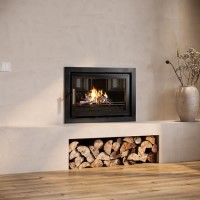 Inset Cassette 8.2kW Log Burner Stove in Black - AmberGlo