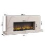 Freestanding Electric Fire with Marble Surround - 60 Inch - AmberGlo