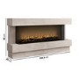 Freestanding Stone Effect 3-Sided Electric Fire with Logs - 60 inch - AmberGlo