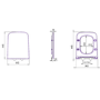 Gloss White Sandwich Seat - Albi