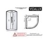 Black 800x800mm Hydro Shower Cabin Quadrant with Shower Tray & 2 Outlet Thermostatic Mixer Shower System - Vidalux