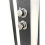 Black 800x800mm Hydro Shower Cabin Quadrant with Shower Tray & 2 Outlet Thermostatic Mixer Shower System - Vidalux