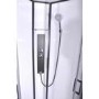 Black 800x800mm Hydro Shower Cabin Quadrant with Shower Tray & 2 Outlet Thermostatic Mixer Shower System - Vidalux