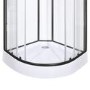 Black 800x800mm Hydro Shower Cabin Quadrant with Shower Tray & 2 Outlet Thermostatic Mixer Shower System - Vidalux