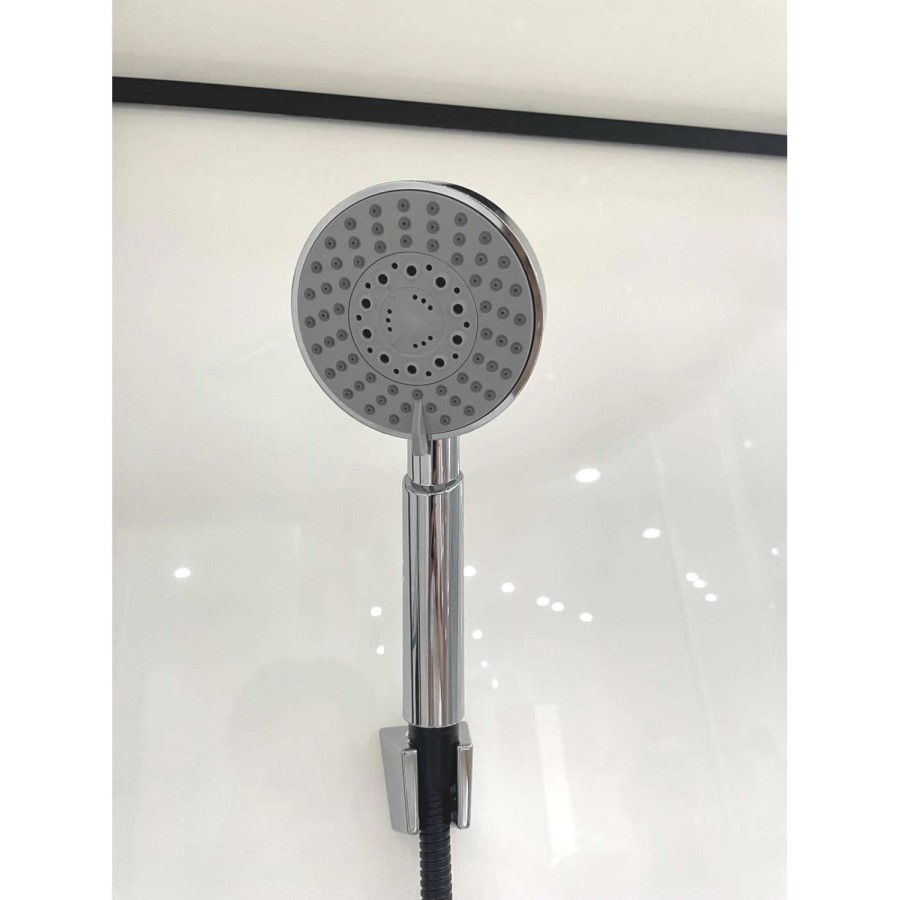 Black 800x800mm Hydro Shower Cabin Quadrant with Shower Tray & 2 Outlet Thermostatic Mixer Shower System - Vidalux