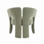 Sage Green Velvet Modern Curved Accent Chair - Azalea