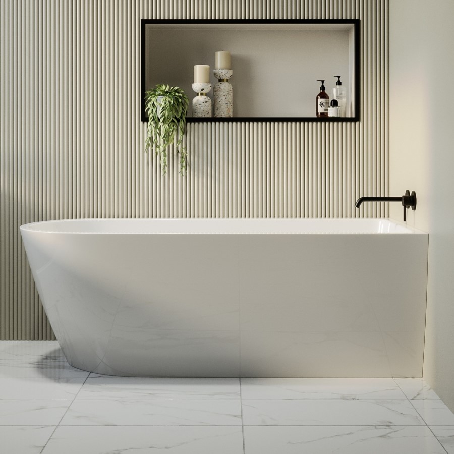 Freestanding Single Ended Right Hand Corner Bath 1650 x 800mm - Amaro