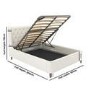 Cream Upholstered Double Ottoman Bed with Legs - Amara