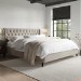 Beige Velvet Super King Ottoman Bed With Legs - Amara