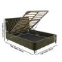 Olive Green Velvet Double Ottoman Bed With Legs - Amara