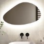 Pebble Backlit Heated Bathroom Mirror with Lights 500 x 800mm - Apollo