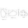 Pebble Frameless Bathroom Mirror 600 x 1000mm - Apollo