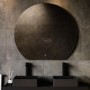 Half Circle Backlit Heated Bathroom Mirror with Lights 1000 x 900mm - Ara
