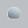Half Circle Backlit Heated Bathroom Mirror with Lights 800 x 700mm - Ara