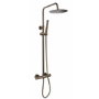 Antique Brass 2 Outlet Thermostatic Bar Mixer Shower Set with Hand Shower - Arissa