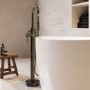 Antique Brass Freestanding Bath Shower Mixer Tap - Arissa