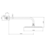 Antique Brass 250mm Shower Head and Wall Arm - Arissa