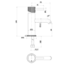 Brushed Brass Fluted Cloakroom Mono Basin Mixer Tap - Arissa