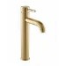 Brushed Brass Tall Mono Basin Mixer Tap - Arissa