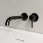 Black Chrome Wall Mounted Bath Mixer Tap - Arissa