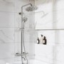 Chrome 3 Outlet Thermostatic Bar Mixer Shower Set with Bath Filler Spout & Hand Shower - Arissa