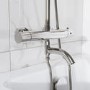 Chrome 3 Outlet Thermostatic Bar Mixer Shower Set with Bath Filler Spout & Hand Shower - Arissa