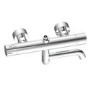 Chrome 3 Outlet Thermostatic Bar Mixer Shower Set with Bath Filler Spout & Hand Shower - Arissa