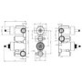 Gunmetal Grey 2 Outlet Concealed Thermostatic Mixer Shower Valve - Arissa