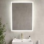 Rectangular Tiltable Bathroom Mirror with Lights 600 x 800mm - Arissa