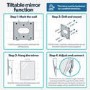 Rectangular Tiltable Bathroom Mirror with Lights 600 x 800mm - Arissa