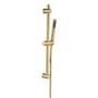 Brushed Brass Round Adjustable Height Slide Rail Kit with Hand Shower - Arisssa