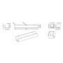 Brass Bathroom Organiser Shelf 600mm- Arissa