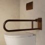 Bronze Folding Bathroom Grab Rail 600 x 160mm - Arissa