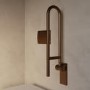 Bronze Folding Bathroom Grab Rail 600 x 160mm - Arissa