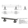 Bronze Bathroom Grab Rail 800 x 77mm - Arissa