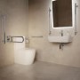 Chrome Bathroom Grab Rail 800 x 77mm - Arissa