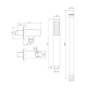 Chrome Bracket With Hose - Arissa